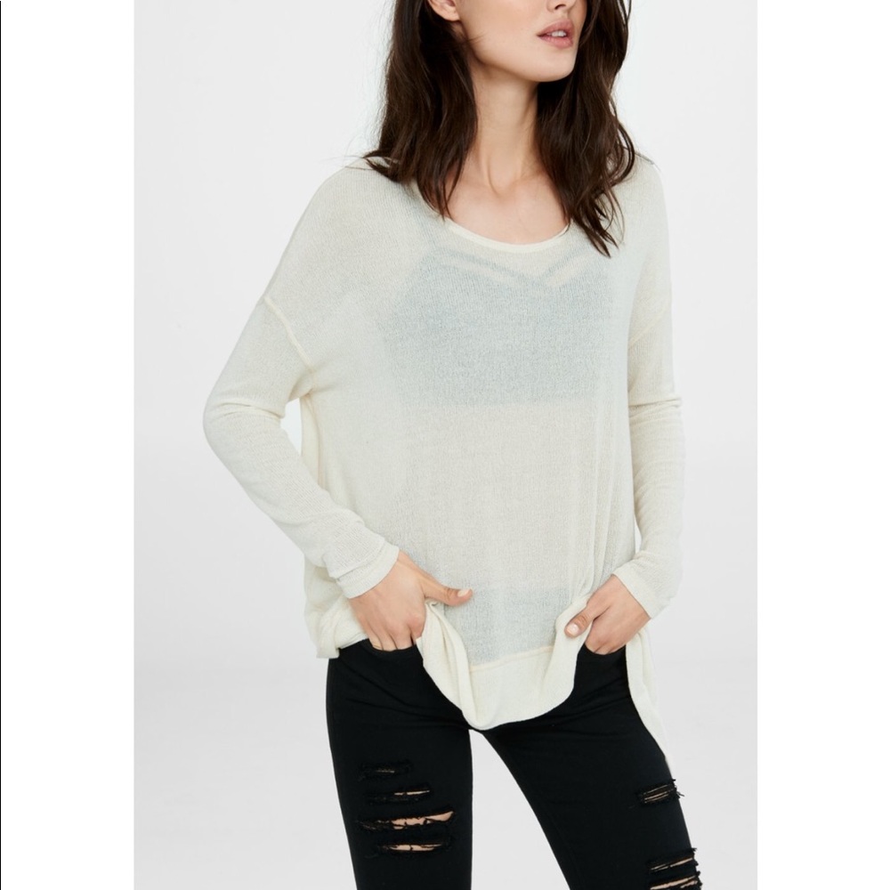 Express Natural Reversible Twist Back Sweater